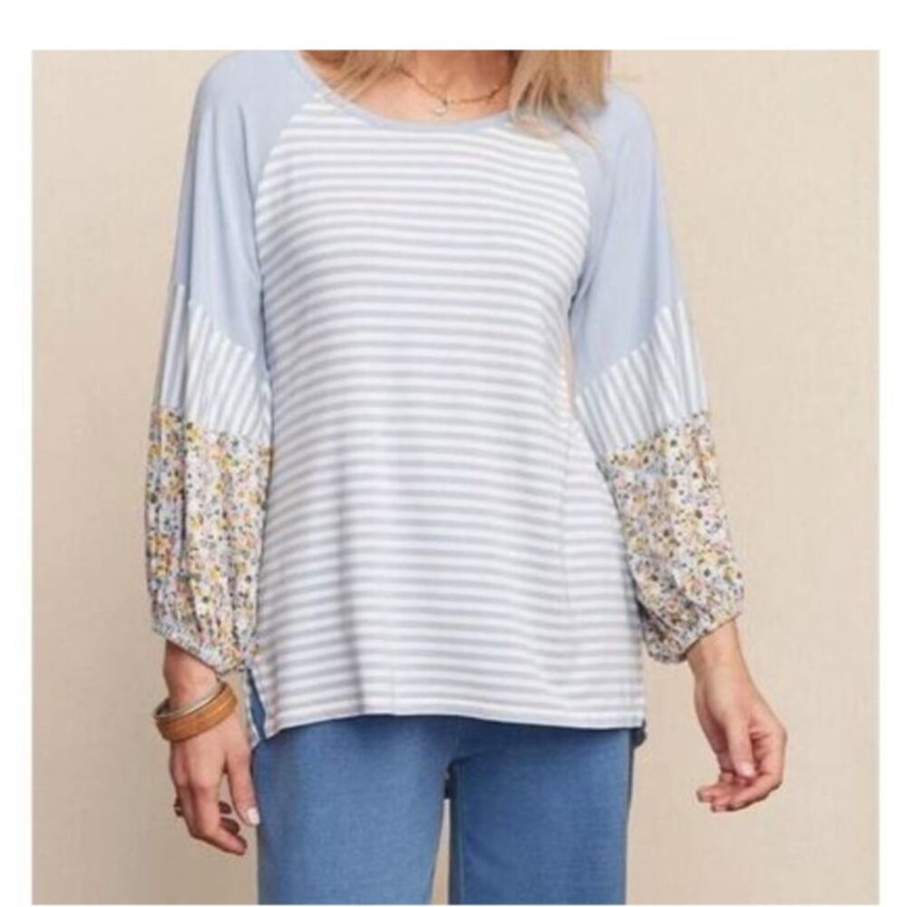 Matilda Jane Womens Size Large Heart to Heart Botanical Floral Tee